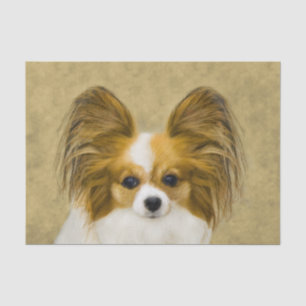 Papel De Seda Pintura de Papillon (Hound Tri) - Arte original de