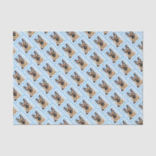 Papel De Seda Pintura de pastor alemán - Arte de perro original