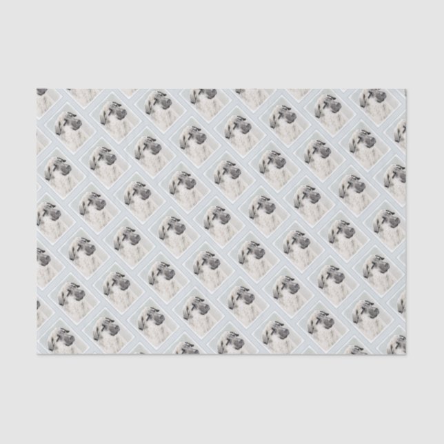 Papel De Seda Pintura de pastor anatoliano - Arte de perro origi (Anverso)