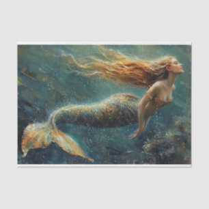 Papel De Seda Pintura de petróleo de una sirena