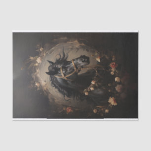 Papel De Seda Pintura de retrato de una puerta con Rosas