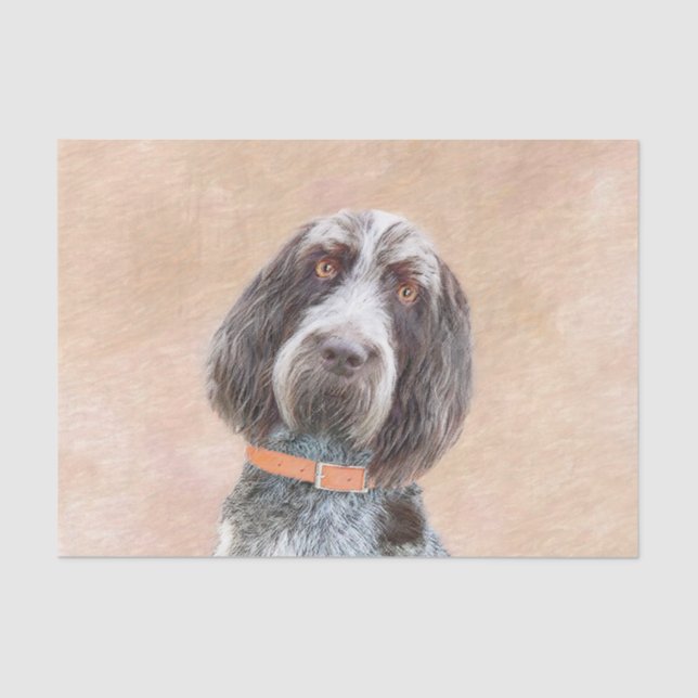 Papel De Seda Pintura de Spinone Italiano - Arte de Perro Origin (Anverso)