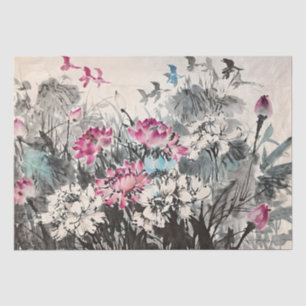 Papel De Seda Pintura de tinta china de la descomposición de los