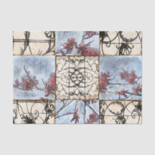 Papel De Seda Pintura de trabajo en panel abstracto