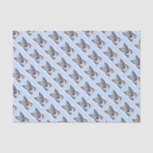 Papel De Seda Pintura de Vallhund Sueca - Arte Perro Original Cu