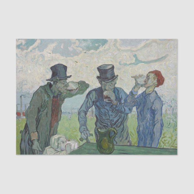 Papel De Seda Pintura de Van Gogh Drinkers (Anverso)