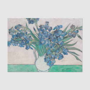 Papel De Seda Pintura de Van Gogh Jarrón de Iris Impresionismo