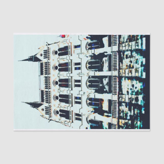 Papel De Seda Pintura del Parlamento húngaro (Anverso)