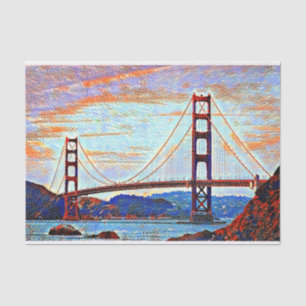 Papel De Seda Pintura del puente Golden Gate