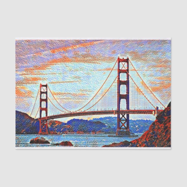 Papel De Seda Pintura del puente Golden Gate (Anverso)