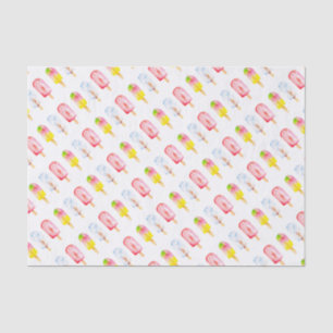 Papel De Seda Pintura del watercolour del helado. ¡Hola verano!