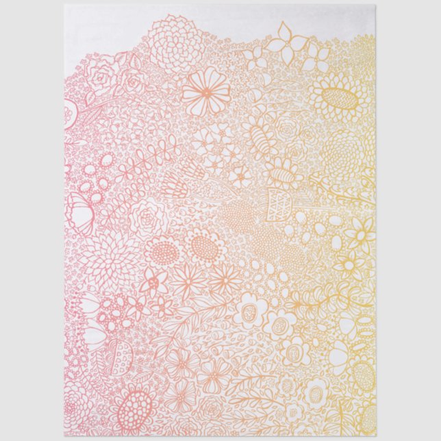 Papel De Seda Pintura detallada de la escena del jardín Artista  (Anverso)