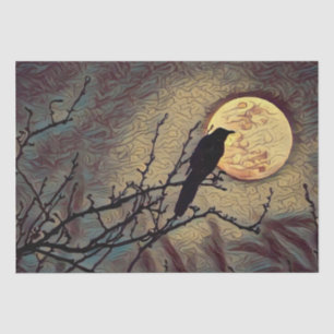 Papel De Seda Pintura digital de otoño de luna y cuerdas complet