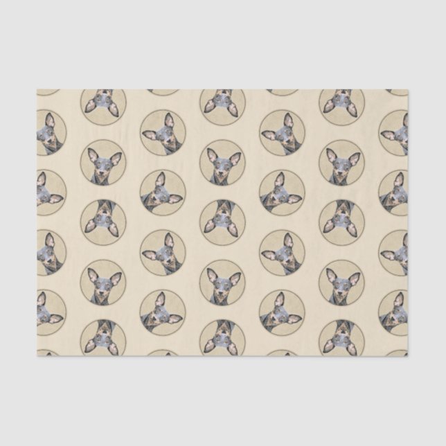 Papel De Seda Pintura en miniatura de Pinscher Cute arte origina (Anverso)