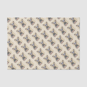 Papel De Seda Pintura en miniatura de Pinscher Cute arte origina