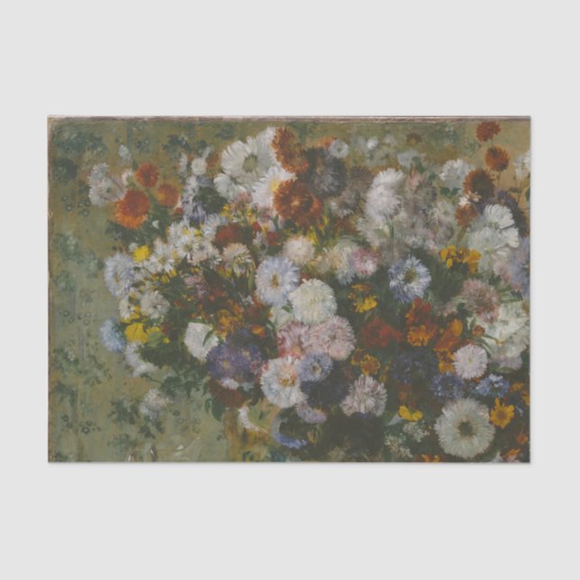 Papel De Seda Pintura floral de Edgar Degas (Anverso)