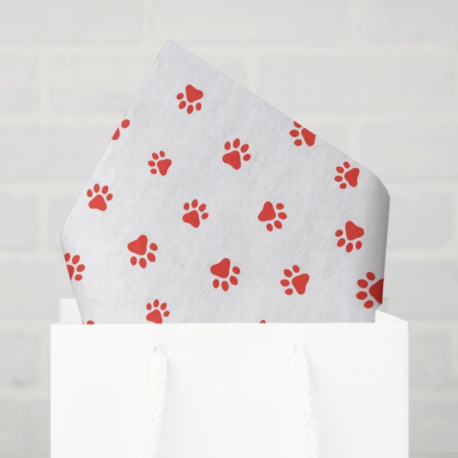 Papel De Seda Pintura Imprime Pet Lover Gift Wrap Red Cat Dog Fu (Bolsa de regalo)