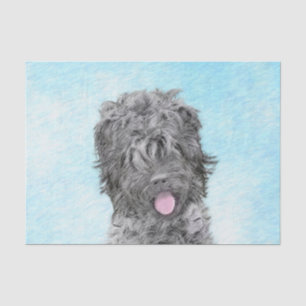 Papel De Seda Pintura negra del territorio ruso - Perro original