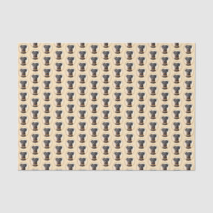 Papel De Seda Pintura original de Doberman Pinscher sin cortar