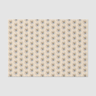 Papel De Seda Pintura Pomerania (Naranja) - Arte Perro Original