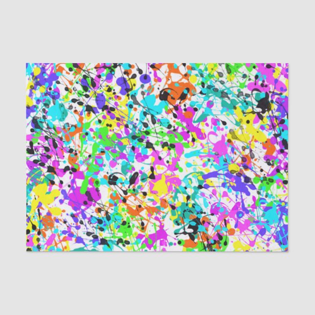 Papel De Seda Pintura Salpicada (Anverso)