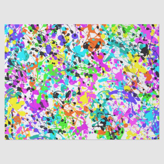 Papel De Seda Pintura Salpicada (Anverso)
