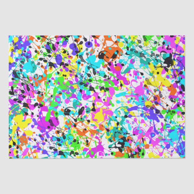 Papel De Seda Pintura Salpicada (Anverso)