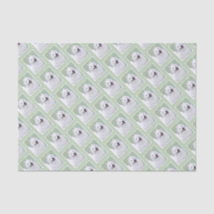 Papel De Seda Pintura samoyada - Arte de perro original curado