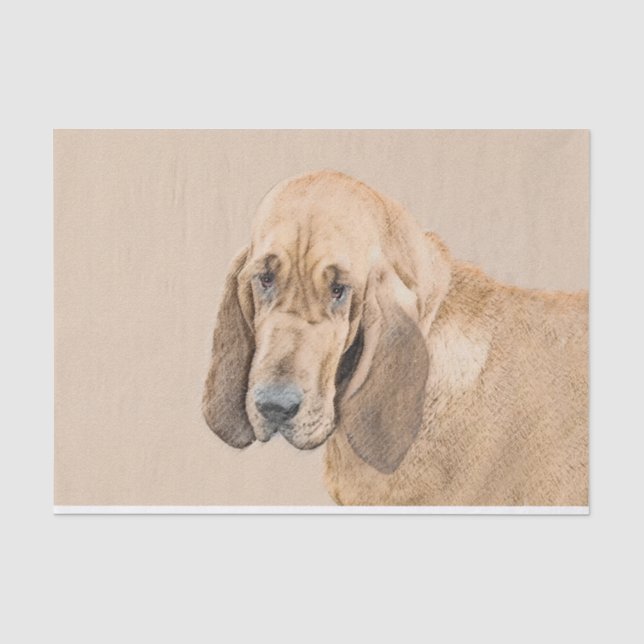 Papel De Seda Pintura Sangrienta - Arte Perro Original. (Anverso)