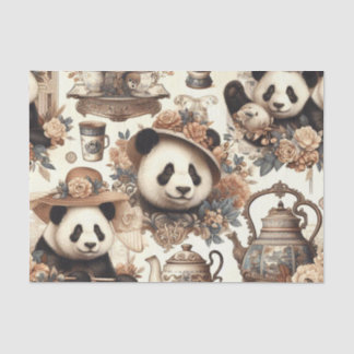 Papel De Seda Pintura sin foco de la vieja cúpula Panda