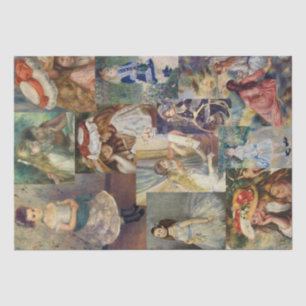 Papel De Seda Pinturas antiguas de Chicas de la década de 1800 