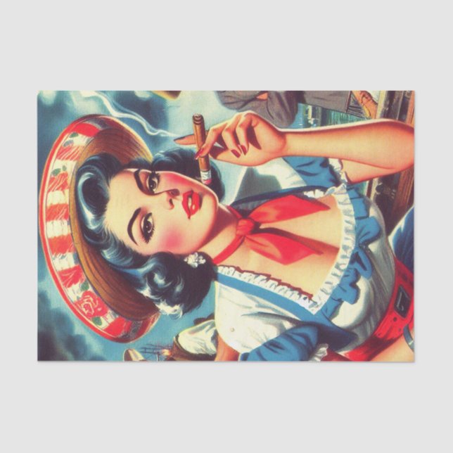 Papel De Seda Pinza cubana vintage (Anverso)