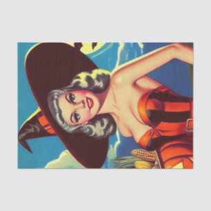 Papel De Seda Pinza de bruja retro halloween