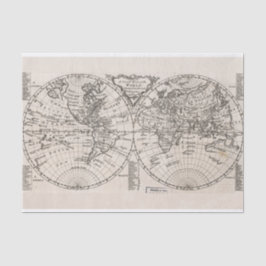 Papel De Seda Pinza de Tejido del Mapa Mundial de Mapa Negro y T