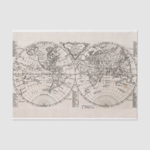 Papel De Seda Pinza de Tejido del Mapa Mundial de Mapa Negro y T