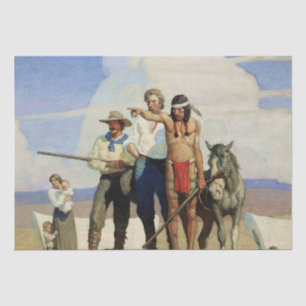 Papel De Seda Pioneros del arte occidental por NC Wyeth