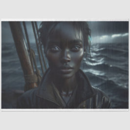 Papel De Seda Pirata afroamericano en un salvaje desenlace del o