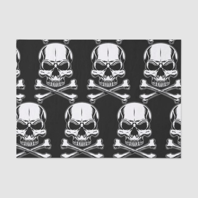 Papel De Seda Pirate Fiesta Skull (Anverso)