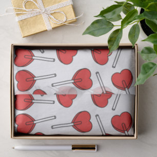 Papel De Seda Piruetas rojas, piruetas de corazón, patrón de pir