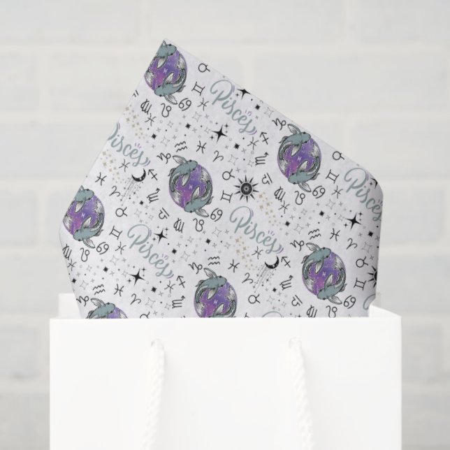 Papel De Seda Pisces Zodiac Tissue Paper (Bolsa de regalo)