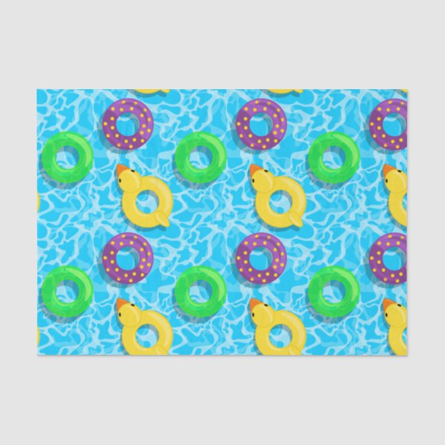 Papel De Seda Piscina llena de pisos (Anverso)