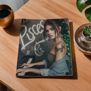 Papel De Seda Piscis Zodiaco Músico Piano Decoupage