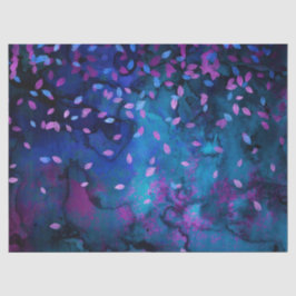 Papel De Seda Pisos y hojas azules y rosas abstractos