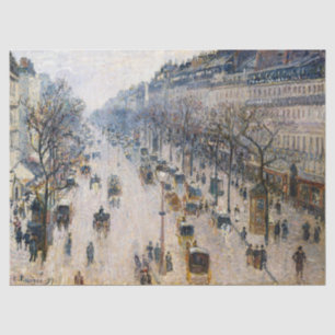 Papel De Seda Pissarro - Boulevard Montmartre, Mañana de Inviern