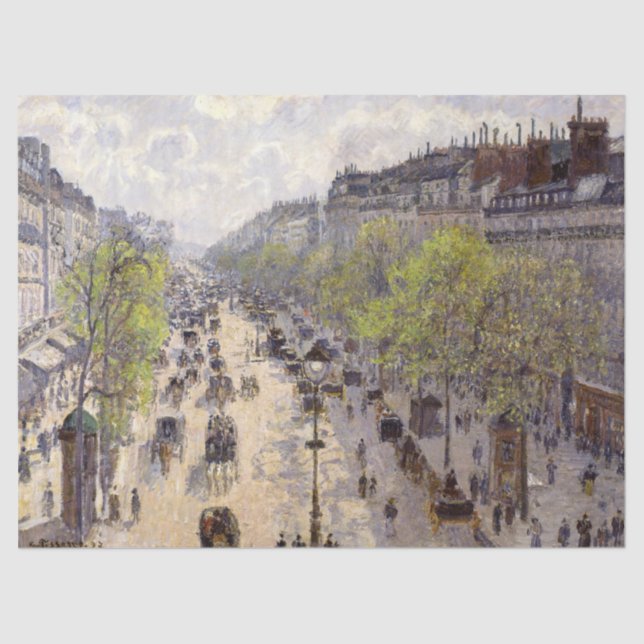 Papel De Seda Pissarro - Boulevard Montmartre, primavera (Anverso)