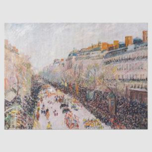 Papel De Seda Pissarro - Montmartre, Mardi Gras en el Bulevar