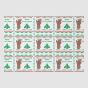 Papel De Seda Pista feliz Squatchmas Bigfoot de Z Sasquatch