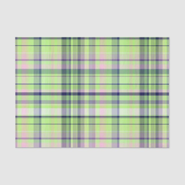 Papel De Seda Pistachio Marina Rosa Triste Madrás (Anverso)