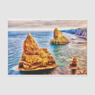 Papel De Seda Pistas de pintura de duncansby en Escocia