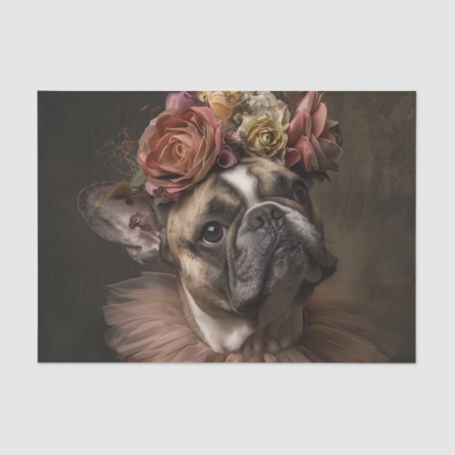 Papel De Seda Pitbull como princesa de realeza (Anverso)